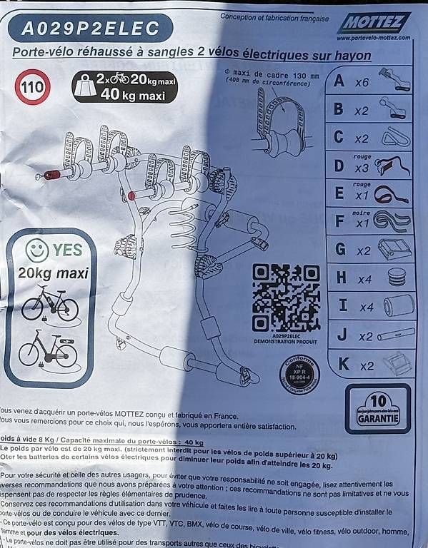 Pezzi di ricambio: Porte e-vélo sur haillon Mottez – Usato da Epalinges venduto da labozor 2