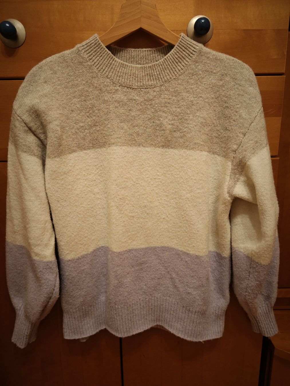 H&M Maglioni & Felpe: H&M Pullover gestreift, beige/lila, Gr. S – Usato da Adliswil venduto da coconut1289 3