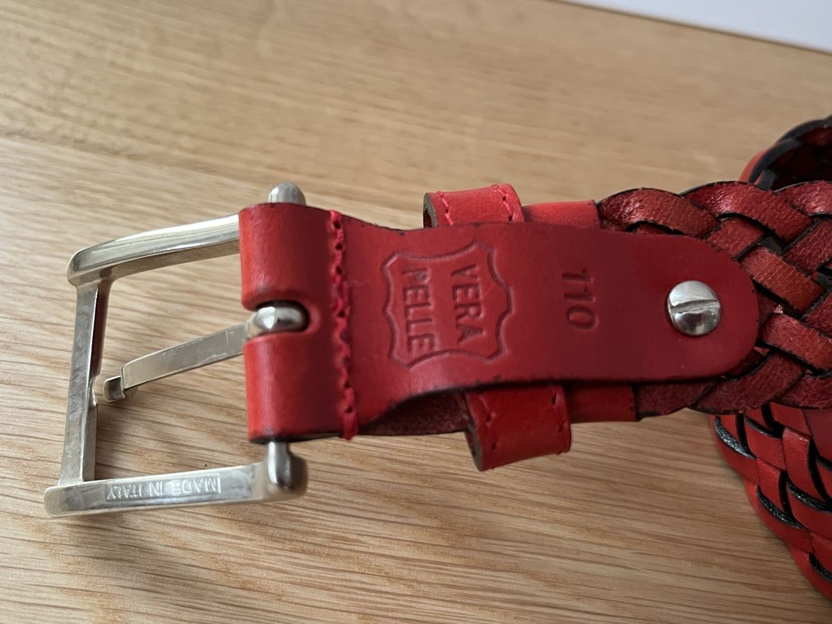 Cinture: Braided Red Leather Belt, Size 110 cm - Spring Style! – Nuovo (secondo la descrizione) da Affoltern am Albis venduto da dan_jm8b 3