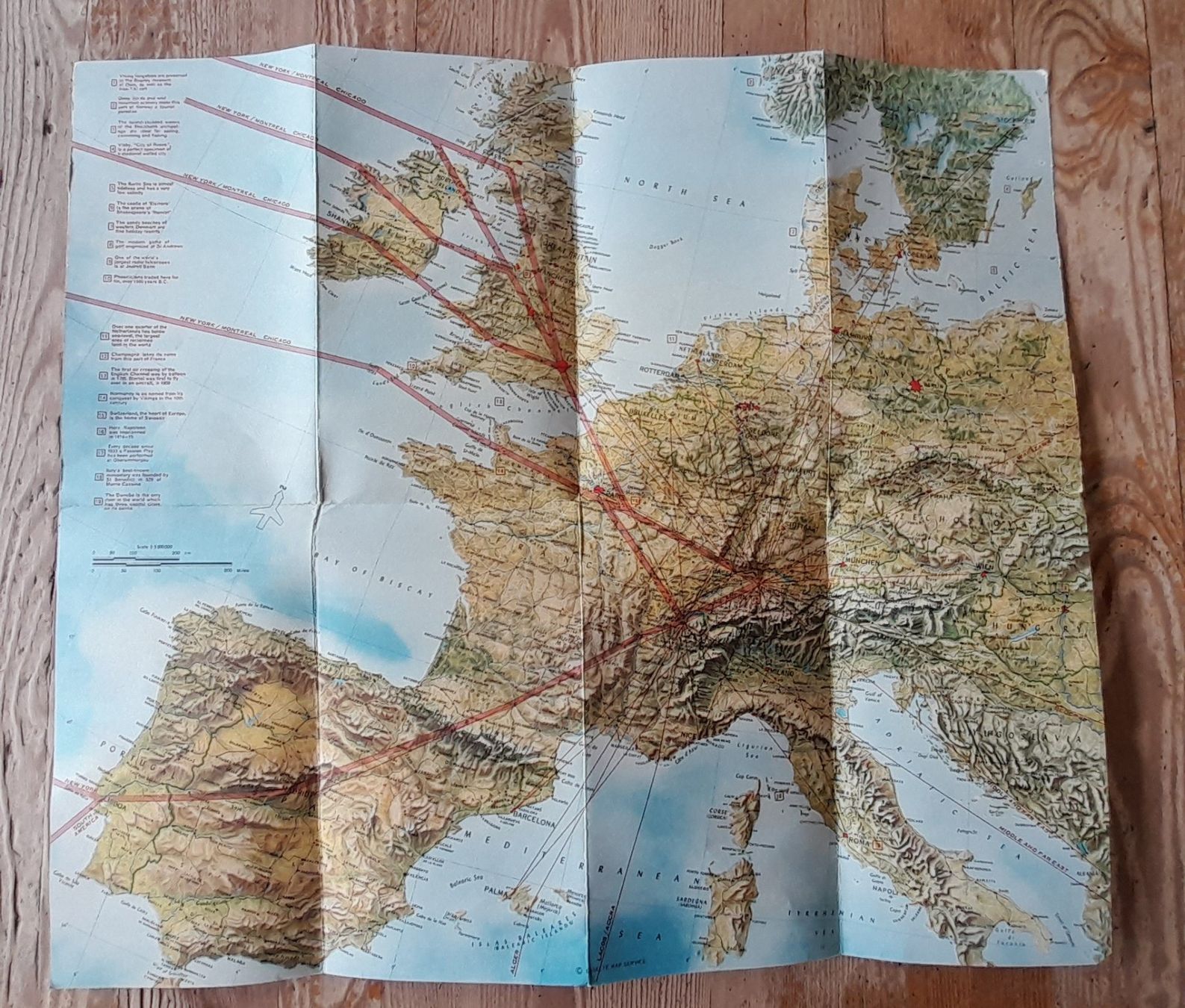 Landkarten & Atlanten: Swissair Flugroute / Map  Swissair Flugplan – Gebraucht aus Erlinsbach SO von Ginkel 1