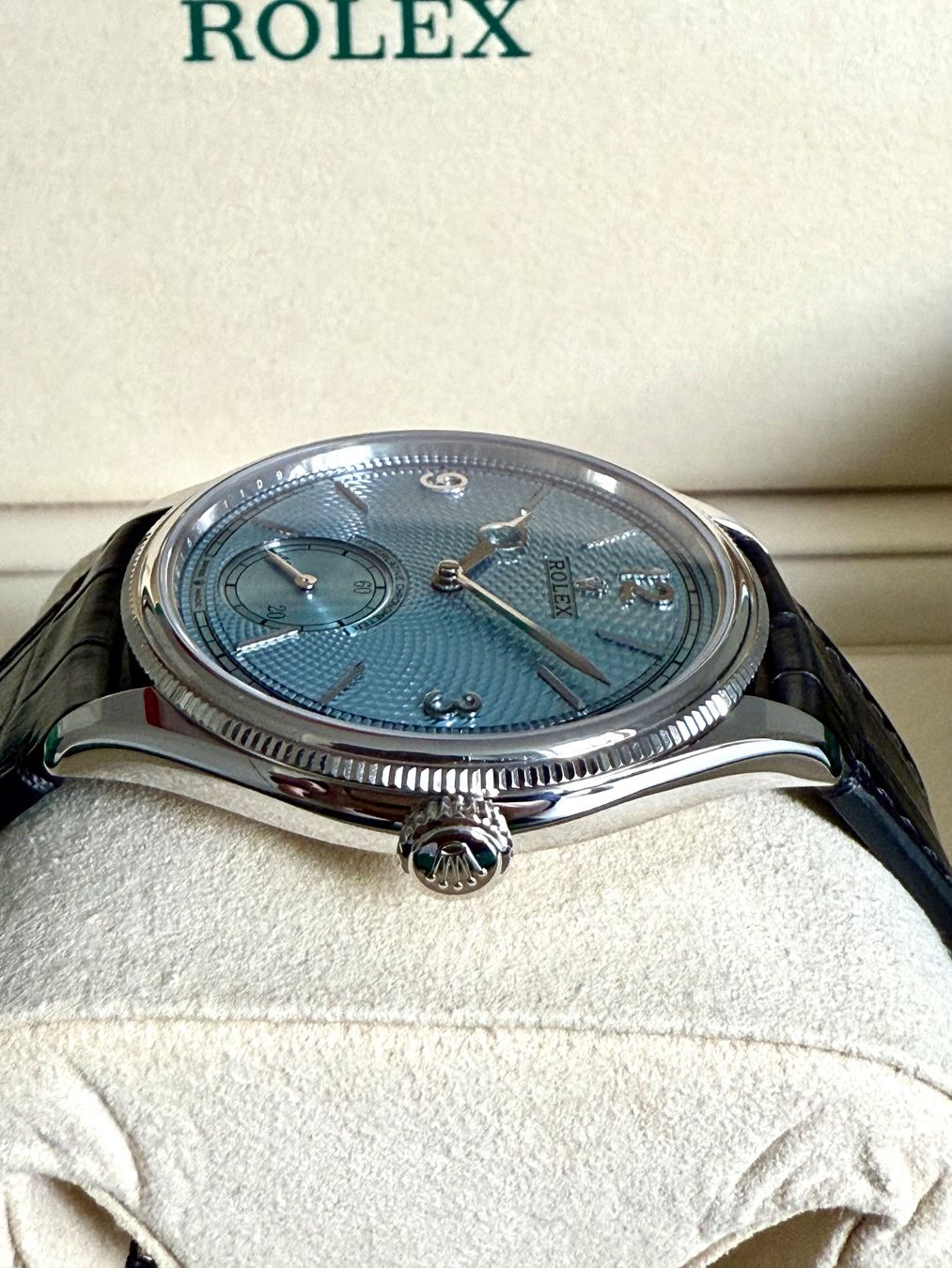 Rolex Orologi: Rolex 1908 Ice Blue Platinum / Ungetragen – Nuovo (secondo la descrizione) da Zürich venduto da Caro911 6