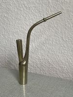 Antique silver plated Japanese opium pipe art deco