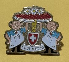 Eusi Metzg Pin, vintage Anstecknadel, Sammlerstück rar!