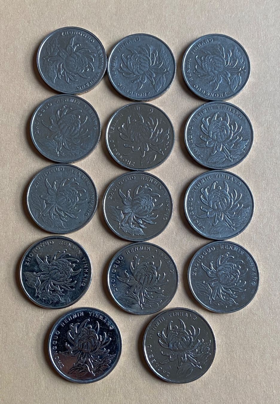 Alle Münzen: CHINA 1 YUAN 1999-2016 14 pcs – Gebraucht aus Collex von RCXGJ 1