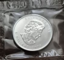 1 Unze Silbermünze "Maple Leaf", Canada 2008, eingeschweisst