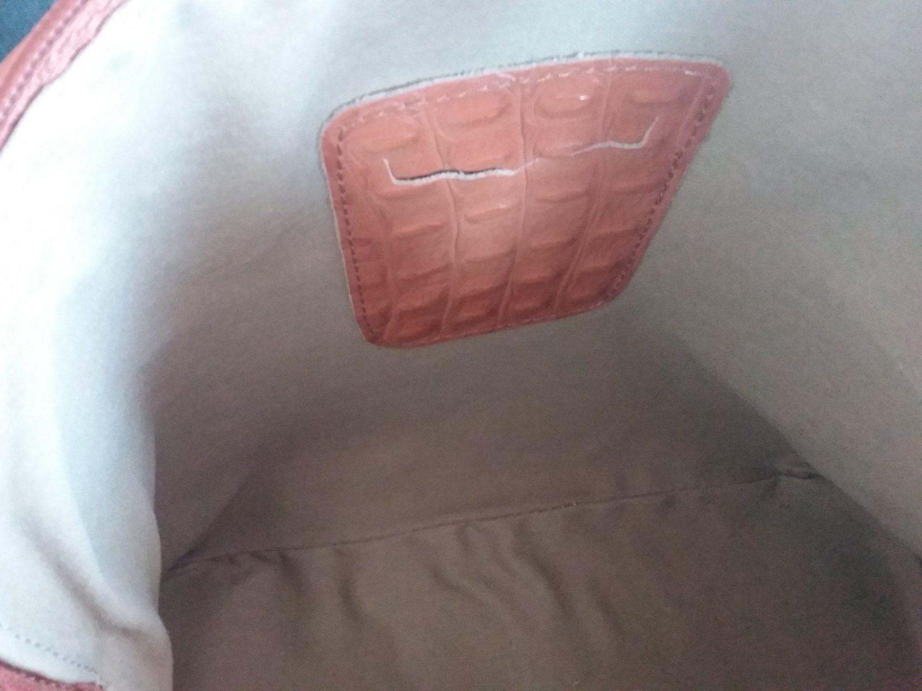 Borse da donna: Kroko Handtasche, hellbraun – Usato da Uitikon Waldegg venduto da Risibisi7 5