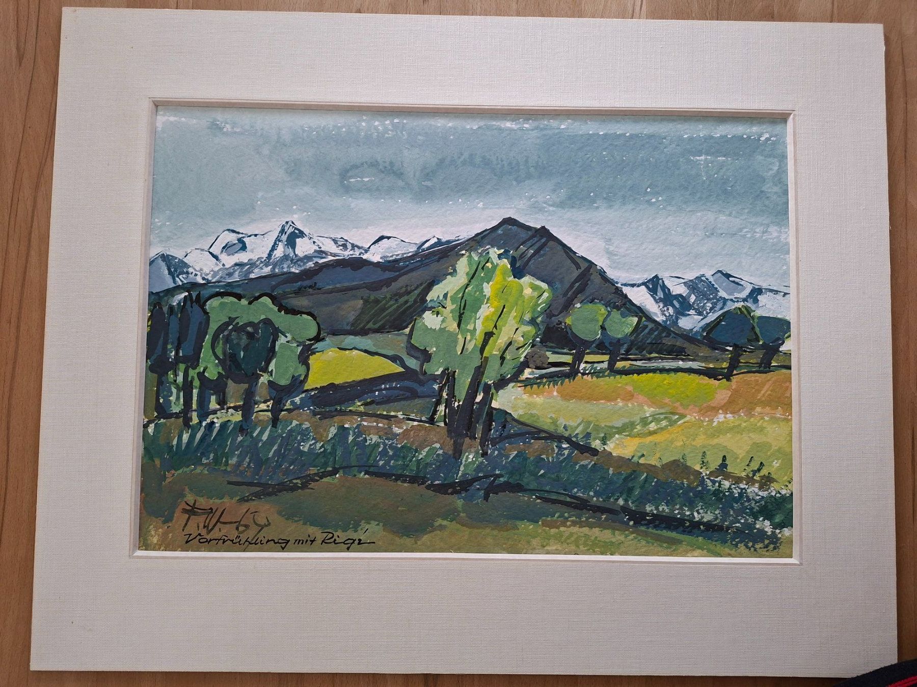 Dipinti: Vorfrühling mit Rigi. – Usato da Goldach venduto da armando_r
