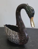 Vintage Deko-Schale Schwan / Ente Metall 20 cm