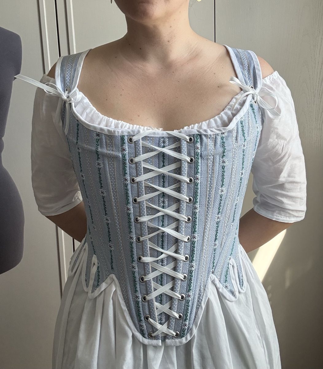 Costumi: Korsett Barock / Rococo Blau Edelweiss – Nuovo e nell'imballaggio originale da Oensingen venduto da Chicotus 1