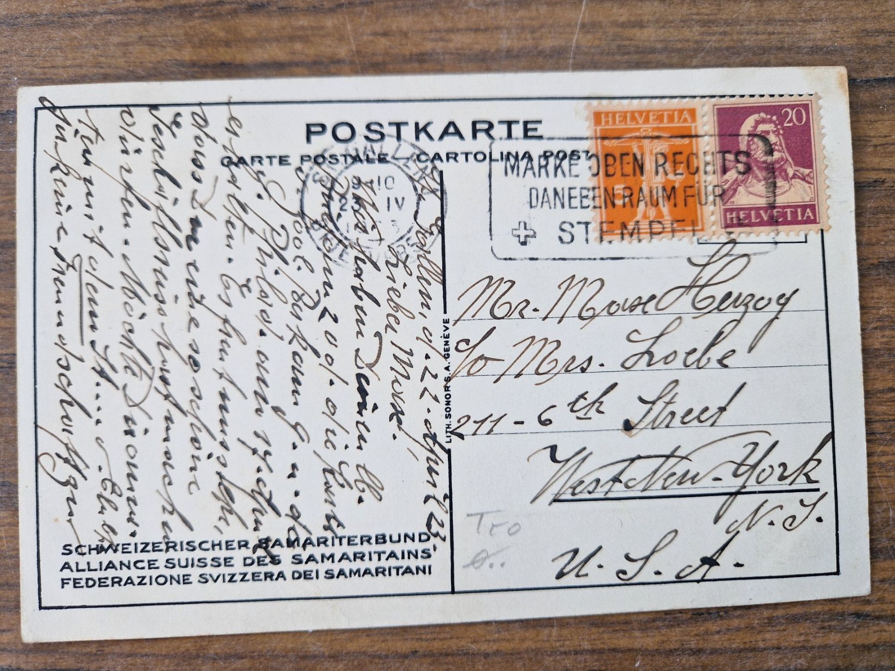 Cartoline postali: Ansichtskarte 1. Weltkrieg Schweiz Rotes Kreuz – Usato da Mörschwil venduto da aik_x8mc 1