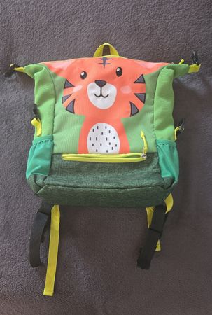 Kinderrucksack Tigermotiv Grün Gelb Kindergartentasche