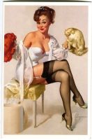 Postkarte "Pin-up".