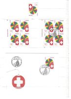 Helvetia 1998 Fête nat bloc de 4 neuf/bloc de 4 + env.FDC