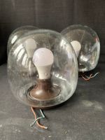 3 alte, schöne Lampen / Leuchten / Glasleuchten 70-er Jahre