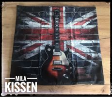 Gitarren Dekorkissen mit UK Hintergrund 45cmx45cm
