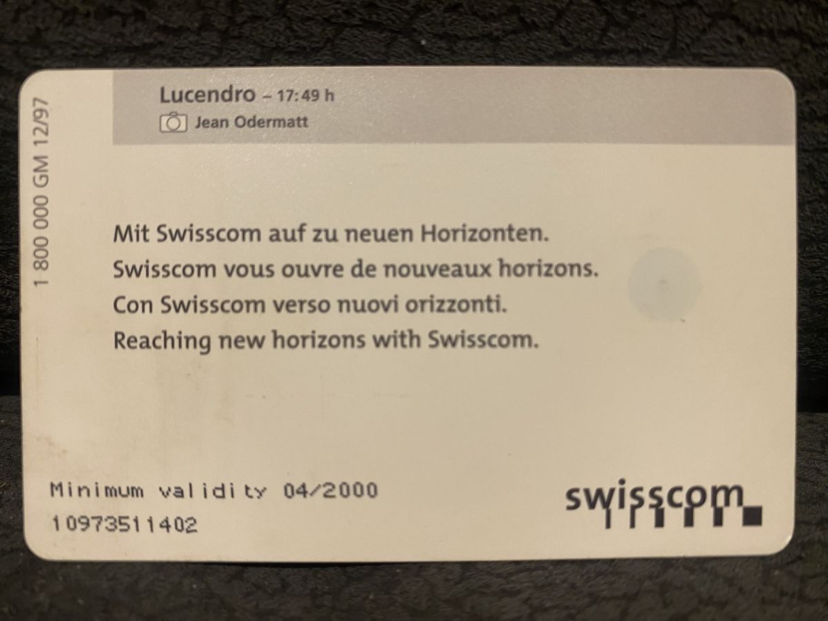 Schede telefoniche: Taxcard GM2 – Usato da Lausanne venduto da babacard10 1