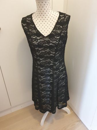 Rock, Kleid, Kofferkleid, Cocktailkleid 38 Schwarz Spitze