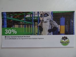 30% Rabatt Eintritt Indoor-Spielplatz Fägnäscht, Rorschach
