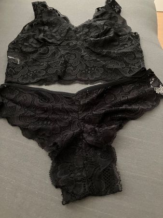 Elegantes 2tlg. Damen Set Oberteil und Hose, schwarz Blumen