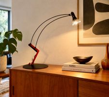 IKEA Vintage Designlampe Rot/ Schwarz Mid-Century