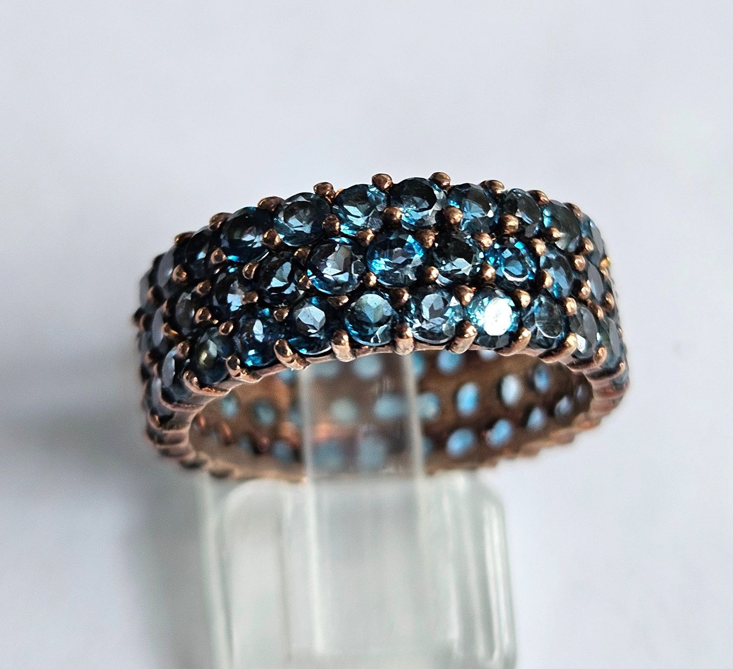 Anelli: Ring mit blauen Steinen Silber Grösse 61 – Nuovo (secondo la descrizione) da Zürich venduto da adriben