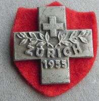 Anstecker Schweiz Zuerich 1955 Abzeichen Rot Weiss (44)