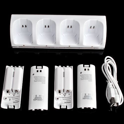 Caricabatterie: Nintendo Wii Ladestation mit 4 Akku – Nuovo (secondo la descrizione) da Thun venduto da Laoye