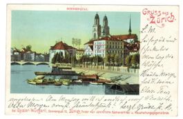 AK Zürich Sonnenquai Zürich, gelaufen 1901 nach Zofingen