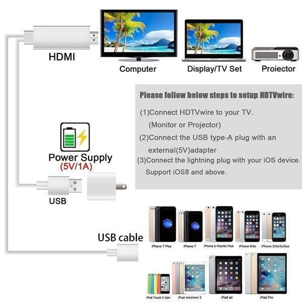 Lightning HDMI Adapter Kabel HDTV 1080P Kaufen auf Ricardo