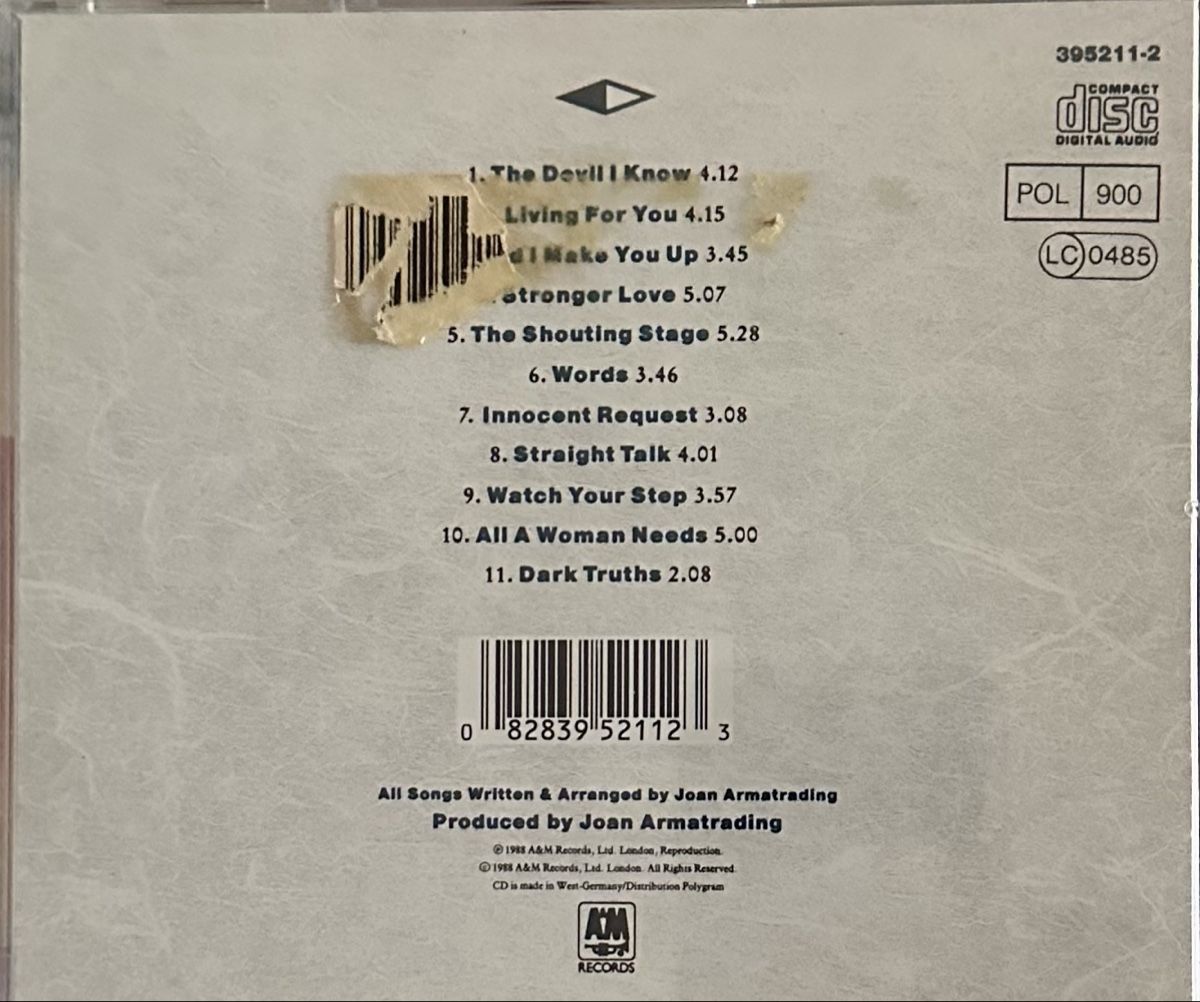 CD: Joan Armatrading The Shouting Stage CD gebraucht – Usato da Malters venduto da Gustov 1