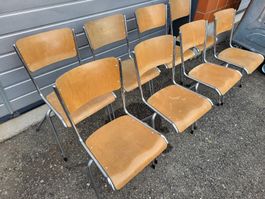 RARE Lot de 8 chaises BES Sissach vintage 80er.