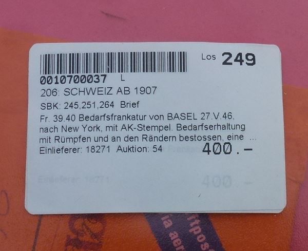 Alle Briefmarken: Grossbrief ++ PAX Basel nach USA 1946 – Gebraucht aus Walkringen von Casablanca777 4
