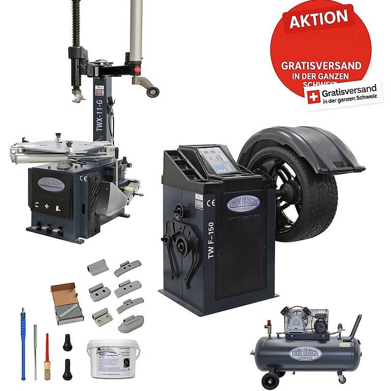 Twin Busch Tutte le macchine: Reifenmontage Set Basic Plus Grau – Nuovo e nell'imballaggio originale da Rüthi (Rheintal) venduto da Toptool-3
