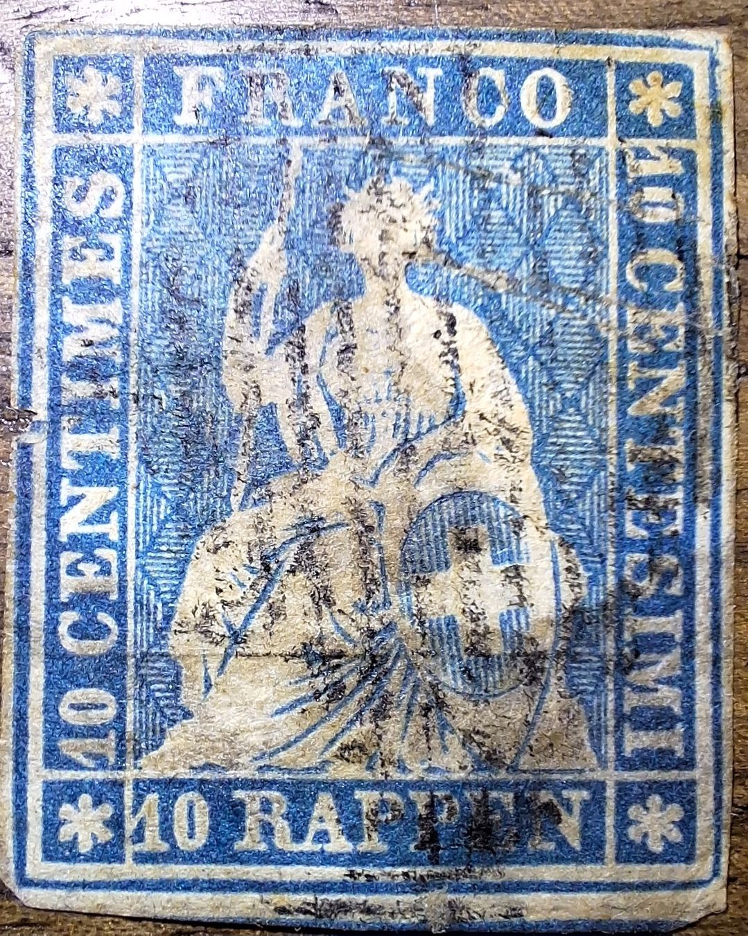 Tutti i francobolli: Strubel 23A1b mit Befund Mängel Kat. 1300.- – Usato da Balgach venduto da SIMEON27