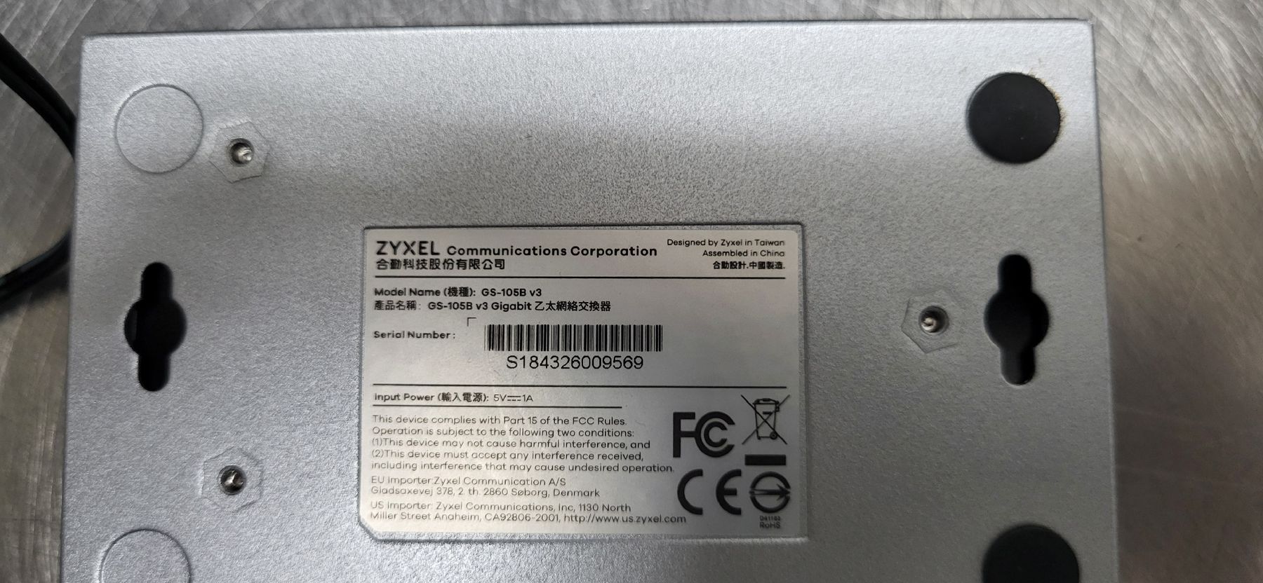 Zyxel Hubs & Switches: ZYXEL GS-105B v2 5-Port Switch Gigabit Netzwerk – Gebraucht aus Rüti ZH von Isa8630 2