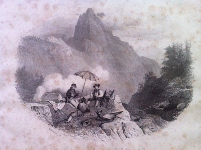Incisioni: alter Stich vom Pragelpass – Usato da Einsiedeln venduto da artgallery59 2