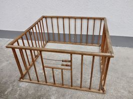 Altes Laufgitter Laufstall aus Holz klappbar 40er 50er Jahre