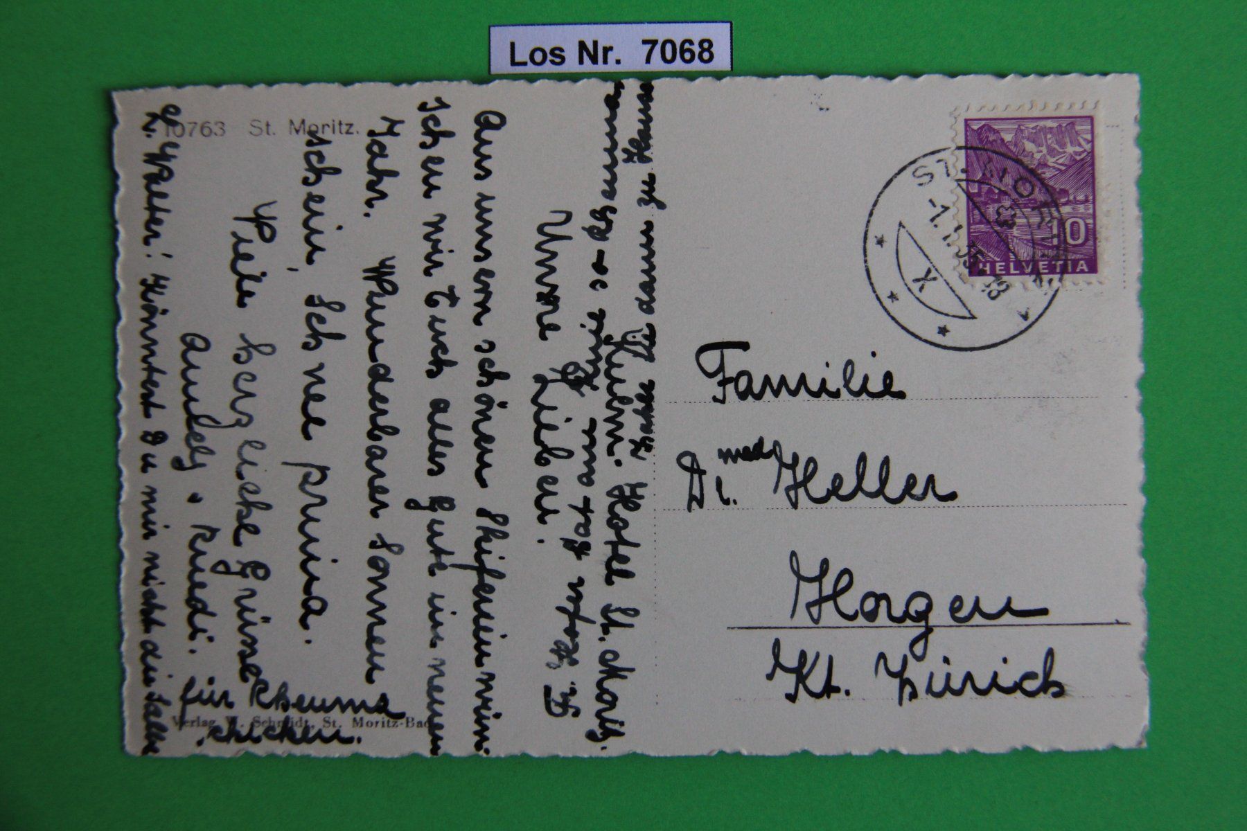 Cartoline postali: CH Ansichtskarte St. Moritz 30iger Jahre            Los 7068 – Usato da Volken venduto da jukon65 1