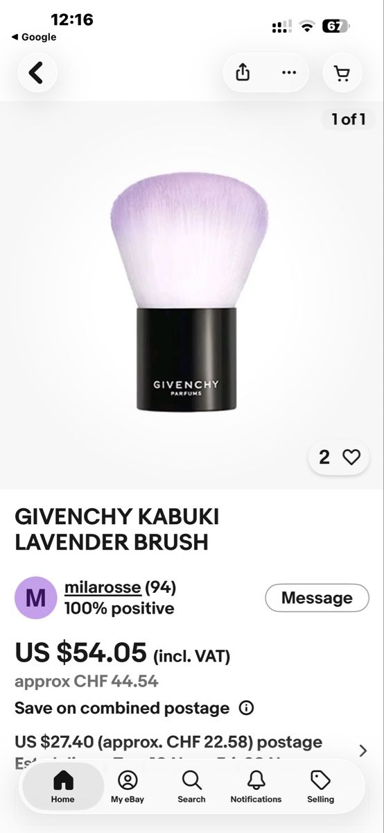 Givenchy Make-up: Givenchy Kabuki Brush Lavender New in Box – Neu und originalverpackt aus Winterthur von Atelier.W 2