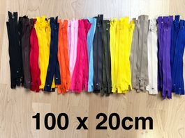 Reissverschlüsse 100 x 20cm        16 super Farben   TOP TOP