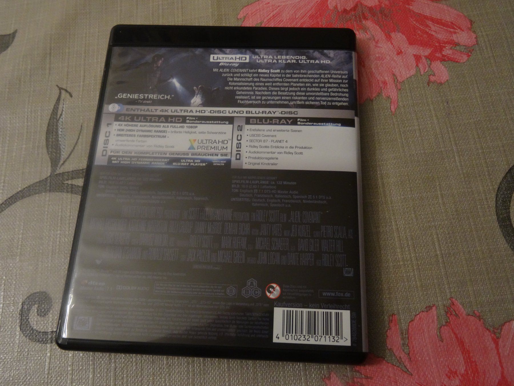 Alle DVDs: Alien - Covenant 4K ULTRA HD + BLU-RAY – Gebraucht aus Olten von  2