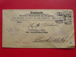 1887: 58A auf Drucksache "SPEYR BASEL" 0.02c - RAR!