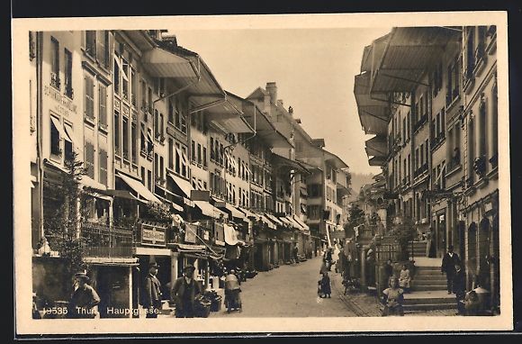 Cartoline postali: Thun, Hauptgasse mit Schuhwarenhandlung  – Usato da Berlin venduto da bartko-reher