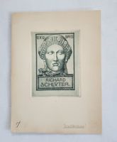 ex libris  Original Radierung Richard Schlüter, Rarität