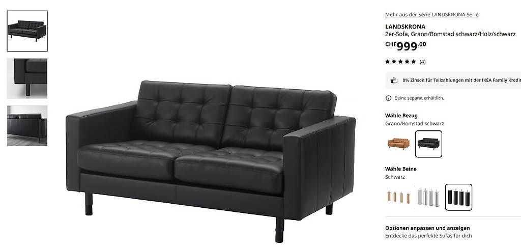 Sofas: Superbequeme Ledercouch - Neupreis CHF 1000 – Gebraucht aus Emmenbrücke von laki08 1