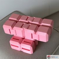 Infinity Cube Fidget Toy 3D Printed Pink Desk Toy