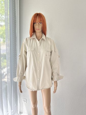 Lauren Ralph Lauren Beige Safari Shirt Size L - Summer Style