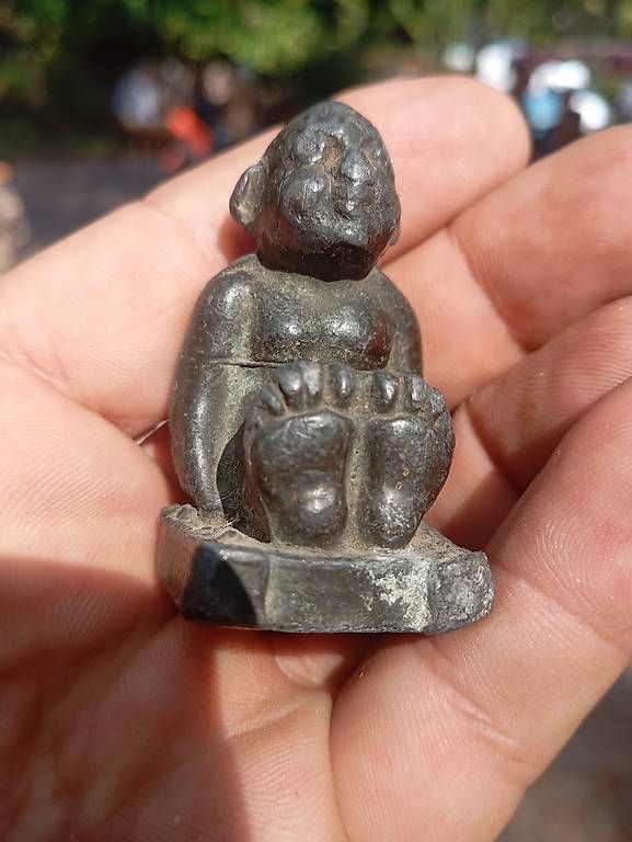 Skulpturen & Statuen: Figurative Skulptur Figur Metall alt, Buddha? – Gebraucht aus Basel von Petergunn 3