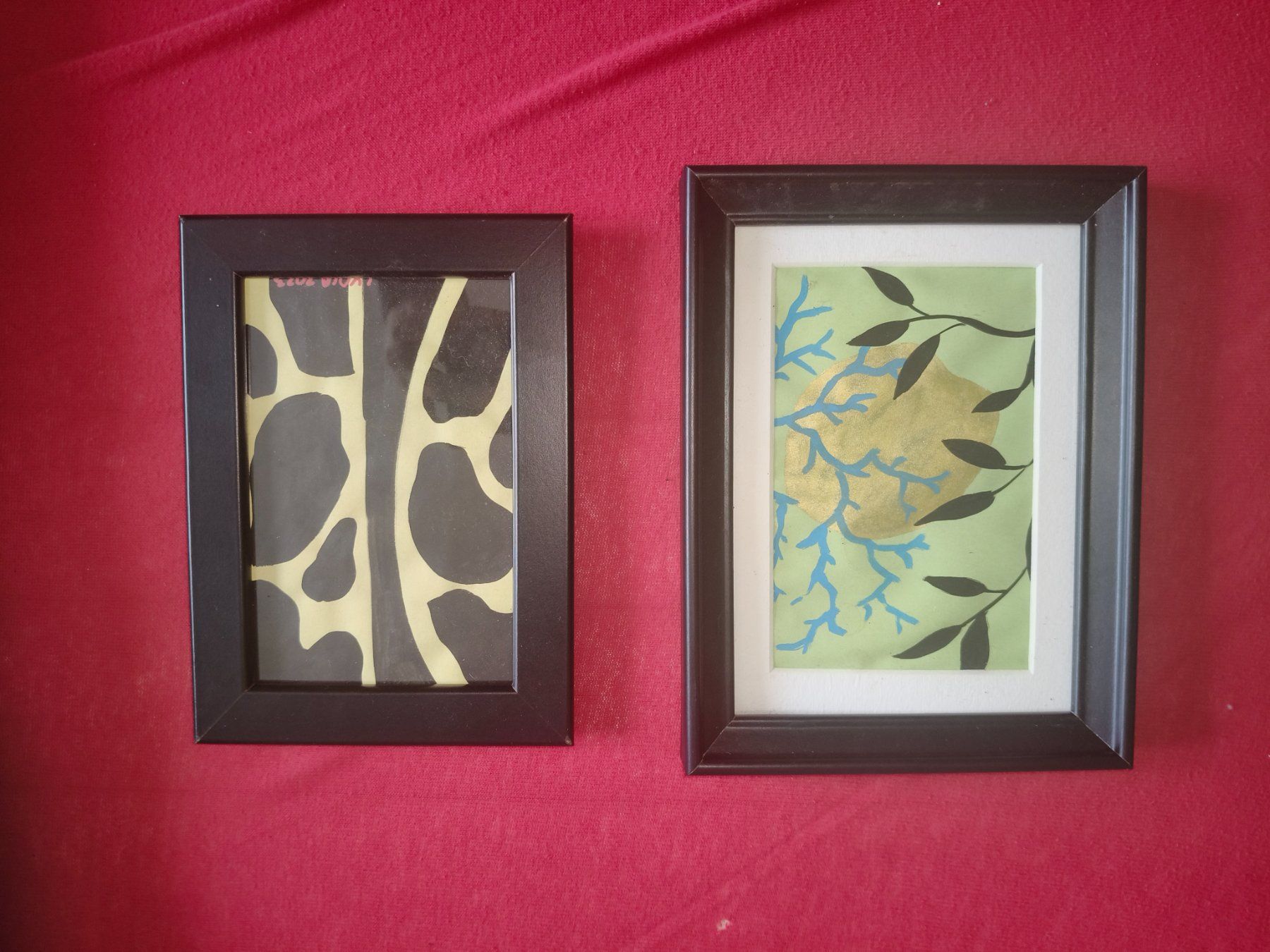 Gemälde: Lot de 2 tableaux décoratifs abstraits, style moderne. – Gebraucht aus Couvet von lyd_7cnq