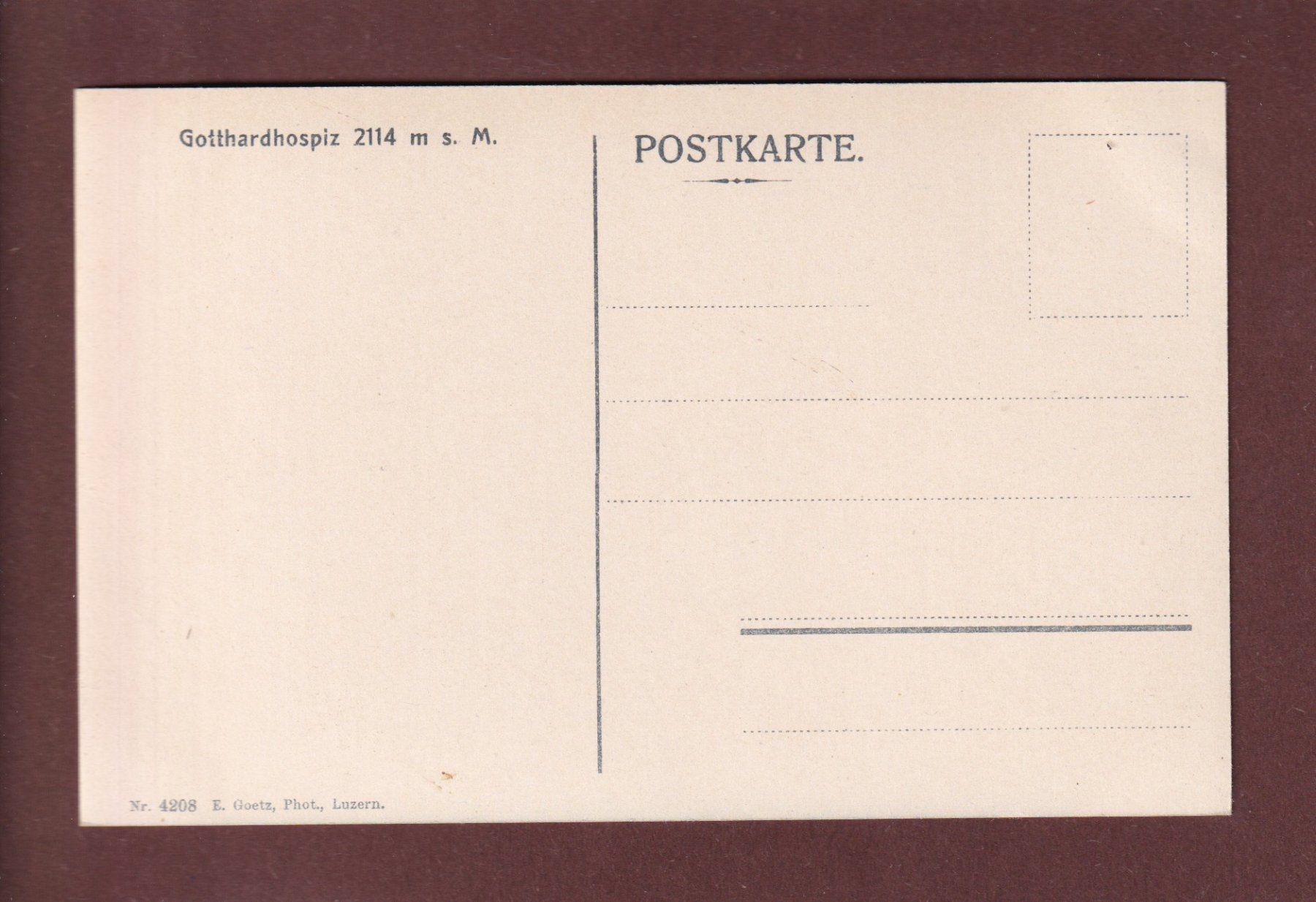 Cartoline postali: GOTTHARD-HOSPIZ – Usato da Pully venduto da nicecards 1